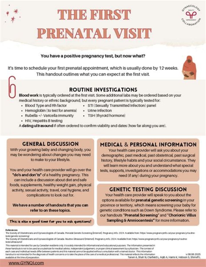 Is 10 weeks too late for first prenatal visit?